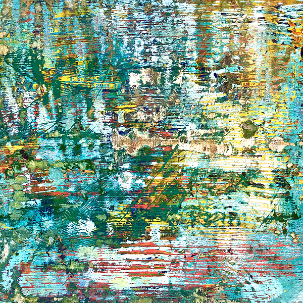 Julia Wright Crosara, Reflection, mixed media, 18x18in.